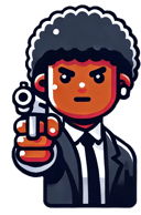 Another character pointing a gun!